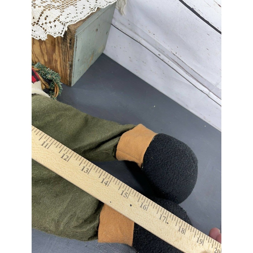 Winter Bear Push Felt Fleece Weighted Shelf Sitter Holding Wreath Joann Store - Picture 6 of 7